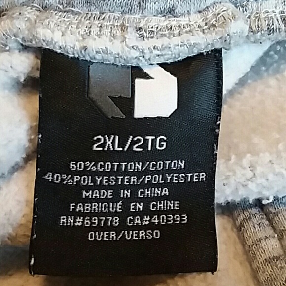 Foot Locker Mens 2XL Shorts Gray Heathered Knit Faux Leather Trim - Picture 5 of 5